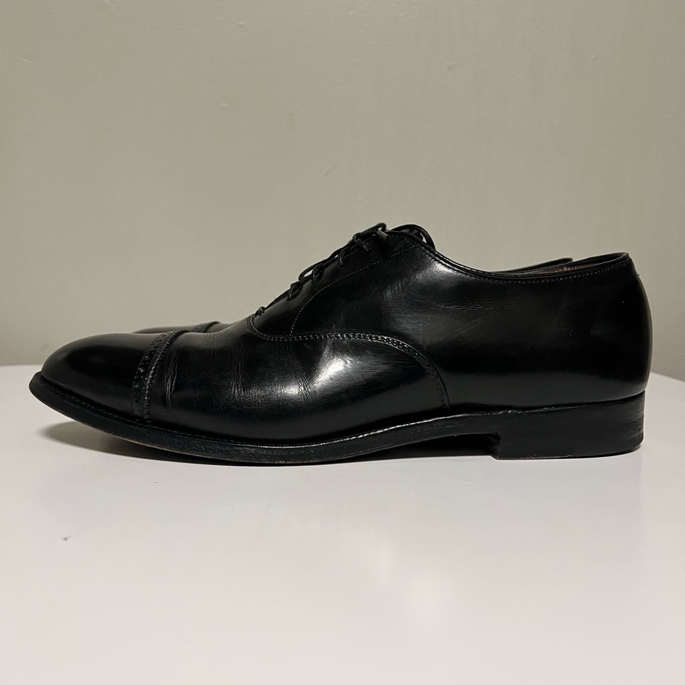 Alden Men's 901 - Perforated Straight Tip Bal - Black Calfskin US 10 AA/B